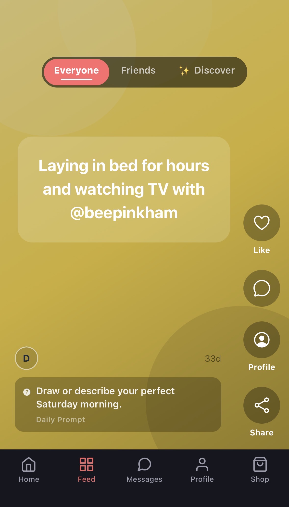 ;Prompt-it community feed answer screen