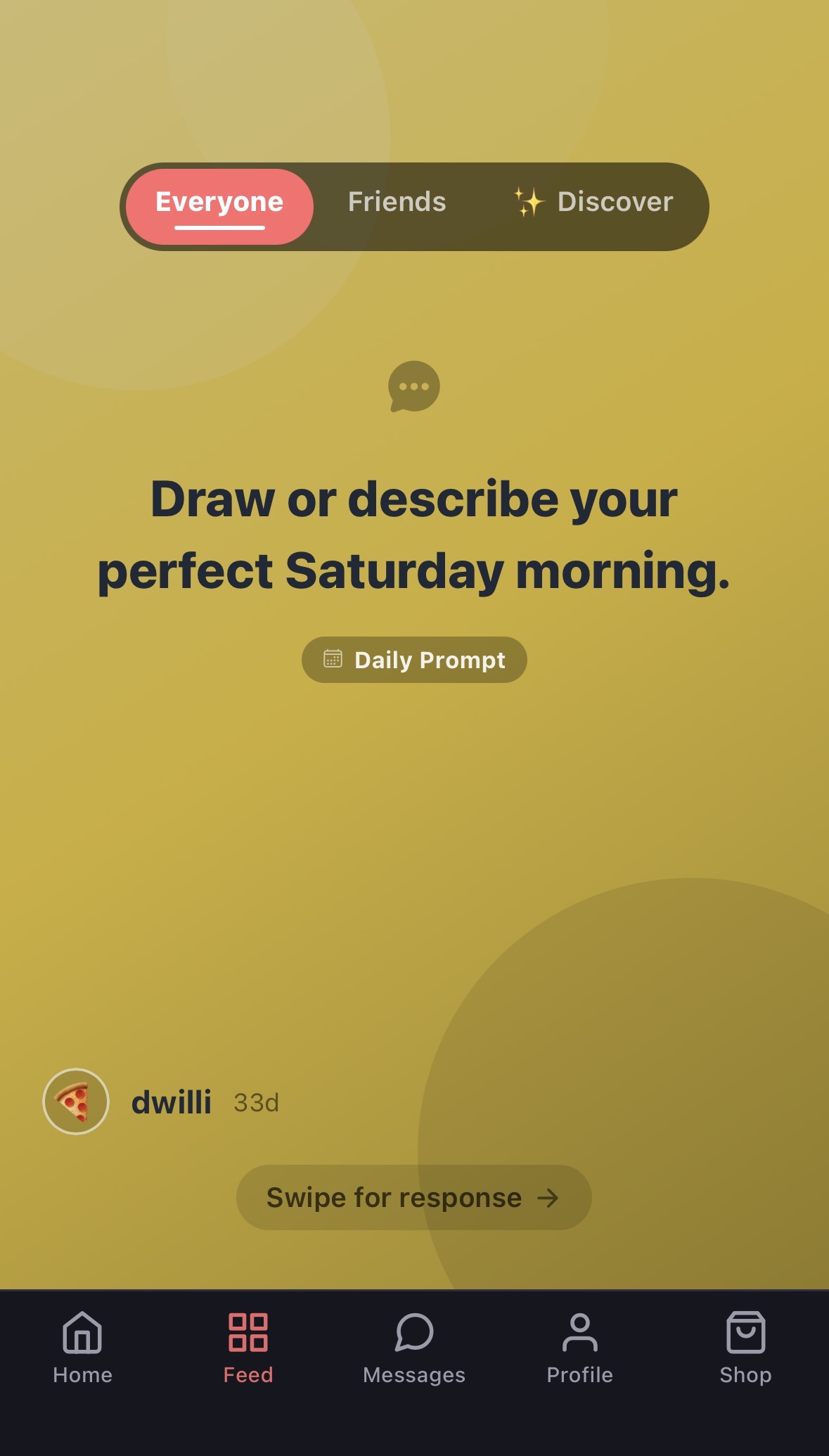 ;Prompt-it daily prompt screen